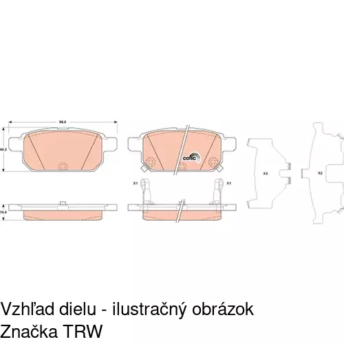 Brzdové dosky S70-0315 /POLCAR/ - obr. 4