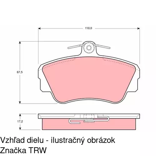 Brzdové dosky S70-0403 /POLCAR/ - obr. 1