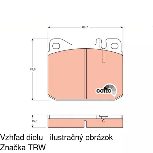 Brzdové dosky S70-0408 /POLCAR/ - obr. 5