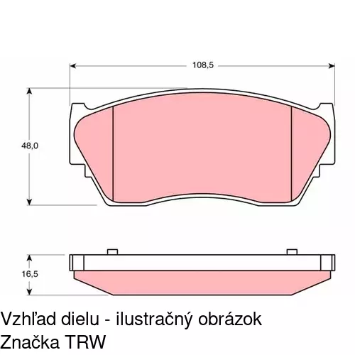 Brzdové dosky S70-0490 /POLCAR/ - obr. 3