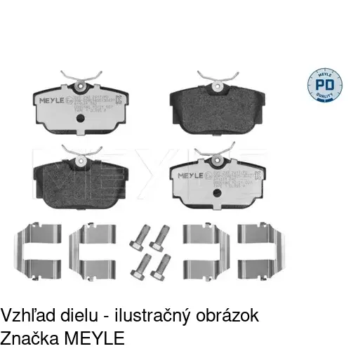 Brzdové dosky S70-1057 /POLCAR/ - obr. 2
