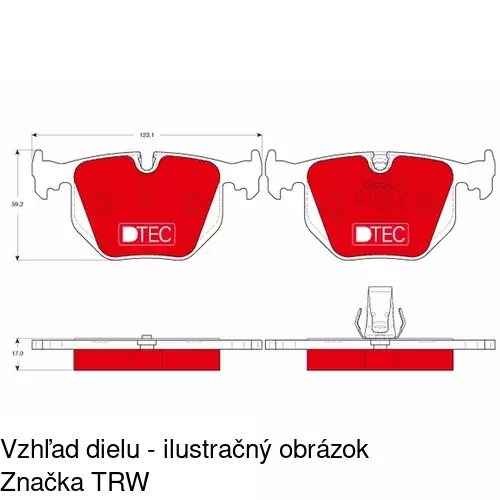 Brzdové dosky S70-1081 /POLCAR/ - obr. 4