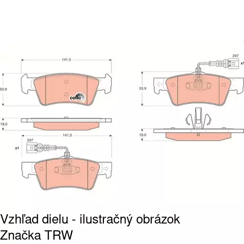 Brzdové dosky POLCAR S70-1399