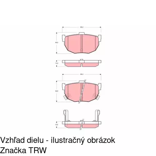 Brzdové dosky S70-1445 /POLCAR/ - obr. 4