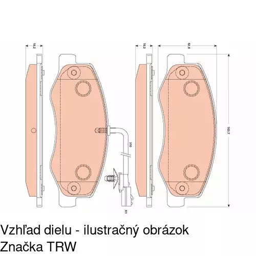 Brzdové dosky S70-1607 /POLCAR/ - obr. 3