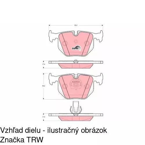 Brzdové dosky S70-1608 /POLCAR/ - obr. 4