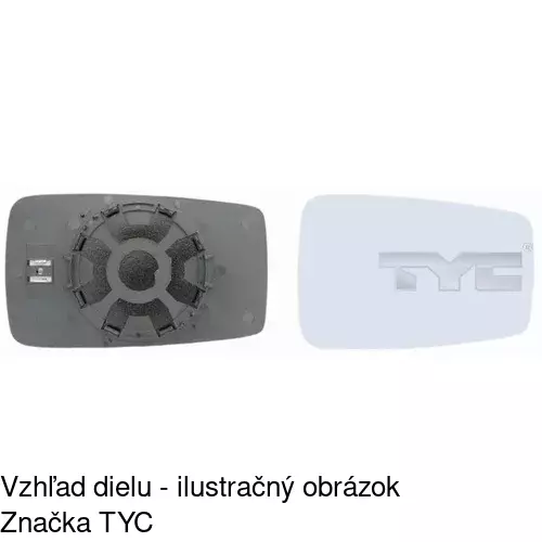 Sklo vonkajšieho zrkadla s držiakom 1307551E /POLCAR/ - obr. 1