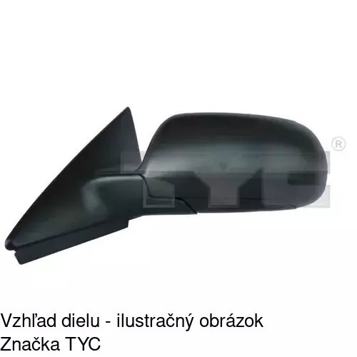 Sklo vonkajšieho zrkadla s držiakom 1323546M /POLCAR/ - obr. 3
