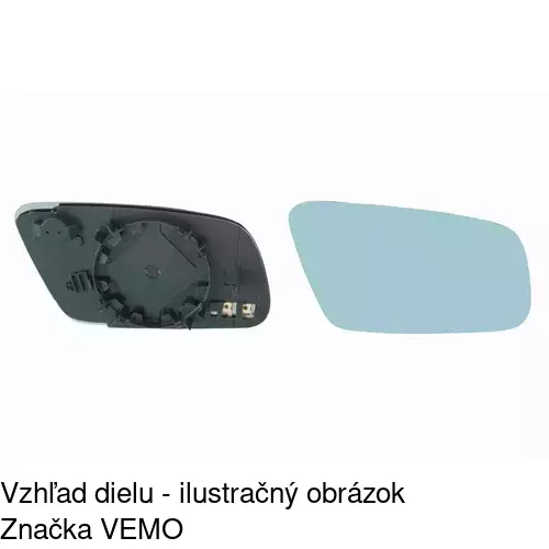 Sklo vonkajšieho zrkadla s držiakom 1323547E /POLCAR/ - obr. 1
