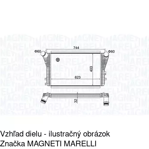 Chladiče vzduchu (Intercoolery) 1332J8-1 /POLCAR/ - obr. 1