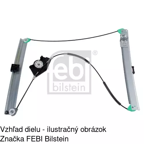 Mechanizmus sťahovania okna elektrický bez motora 1335PSG1A /POLCAR/ - obr. 3