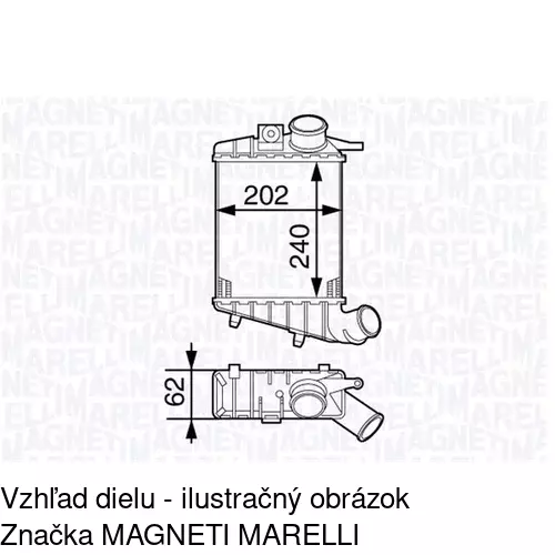 Chladiče vzduchu (Intercoolery) 1408J8-1 /POLCAR/