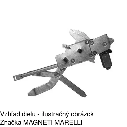 Mechanizmus sťahovania okna elektrický bez motora 2007PSG2 /POLCAR/ - obr. 3