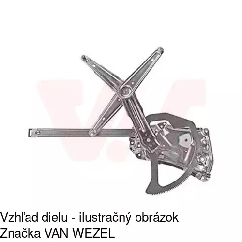 Mechanizmus sťahovania okna elektrický bez motora 2007PSG5 /POLCAR/ - obr. 1