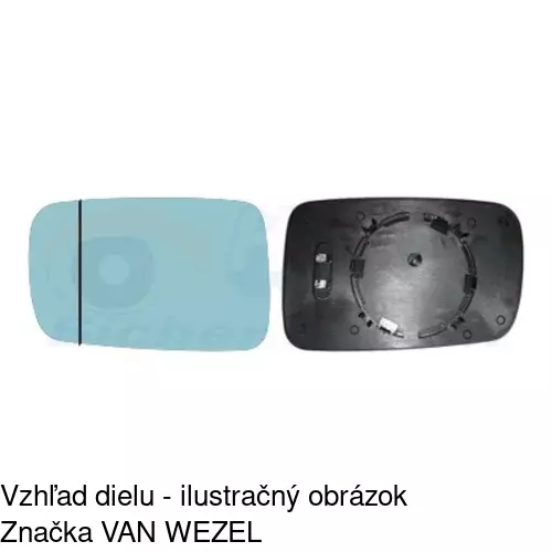 Sklo vonkajšieho zrkadla s držiakom 2008547E /POLCAR/ - obr. 4