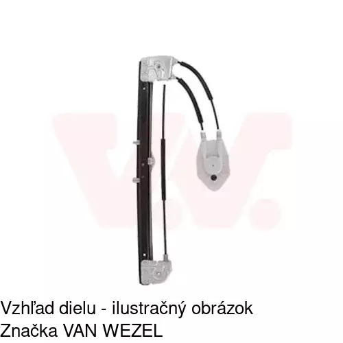 Mechanizmus sťahovania okna elektrický bez motora 2016PSG3 /POLCAR/ - obr. 4