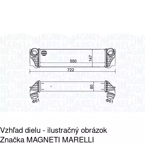 Chladiče vzduchu (Intercoolery) POLCAR 2021J81X
