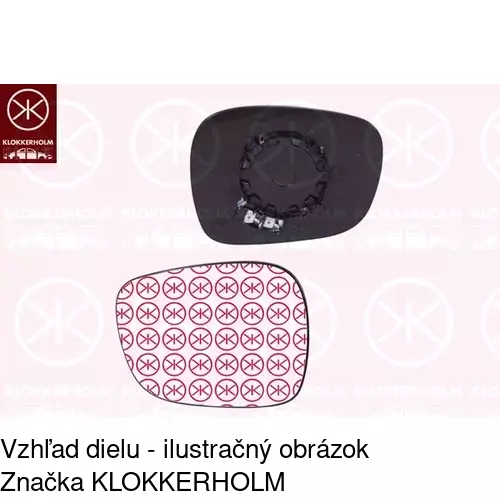 Sklo vonkajšieho zrkadla s držiakom 2060556E /POLCAR/ - obr. 1