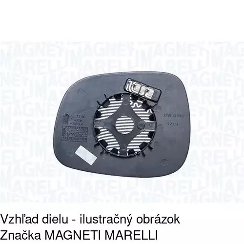 Sklo vonkajšieho zrkadla s držiakom 2060556E /POLCAR/ - obr. 2