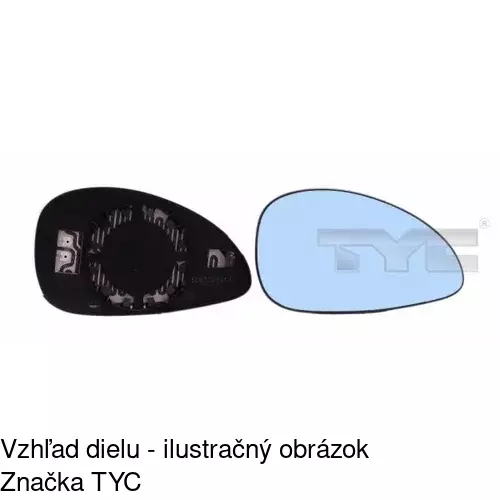 Sklo vonkajšieho zrkadla s držiakom 2329559M /POLCAR/ - obr. 1