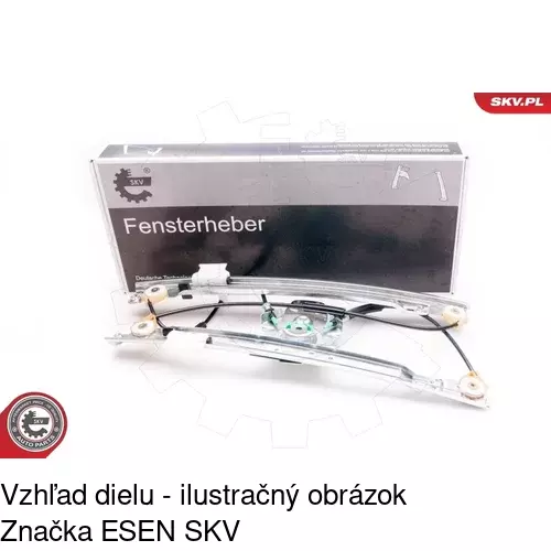 Mechanizmus sťahovania okna elektrický bez motora 2334PSG1E /POLCAR/ - obr. 2