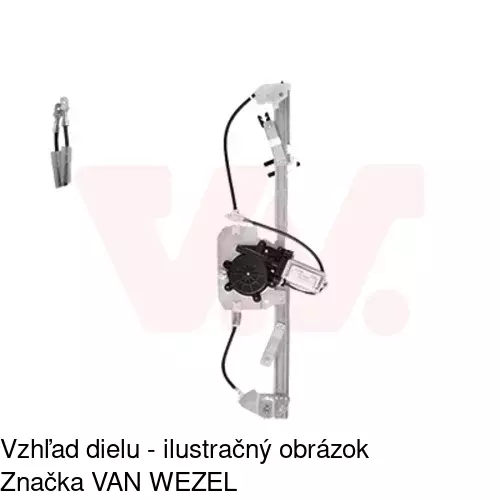 Mechanizmus sťahovania okna elektrický bez motora 2391PSG1 /POLCAR/ - obr. 4