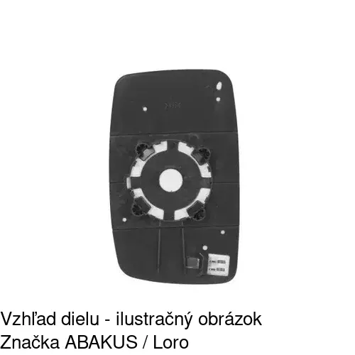 Sklo vonkajšieho zrkadla s držiakom 2396544E /POLCAR/ - obr. 1
