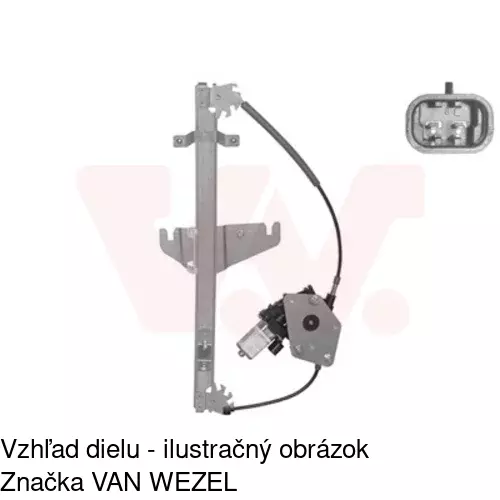 Elektrický mechanizmus okna dverí 2406PSE3 /POLCAR/ - obr. 2