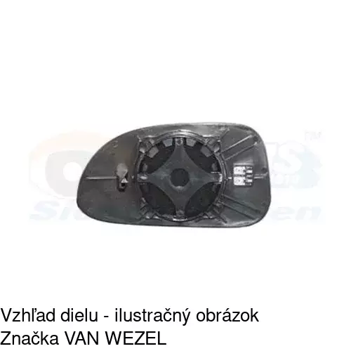 Sklo vonkajšieho zrkadla s držiakom 2507552M /POLCAR/ - obr. 1