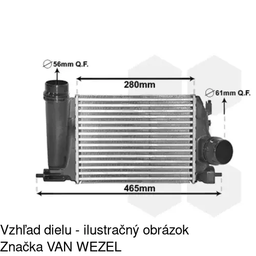 Chladiče vzduchu (Intercoolery) 27C1J83X /POLCAR/ - obr. 1