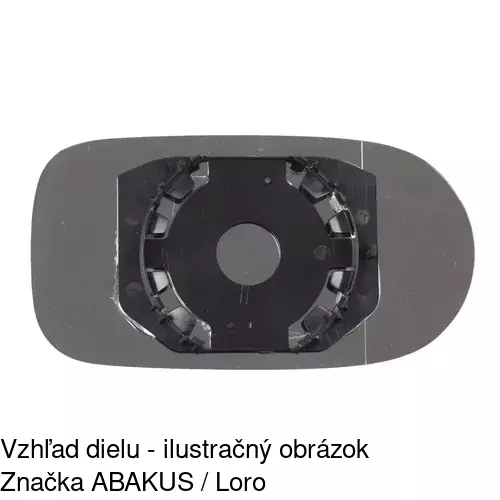 Sklo vonkajšieho zrkadla s držiakom 3006541M /POLCAR/ - obr. 1