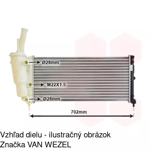 Chladiče vody 3017080X /POLCAR/ - obr. 3