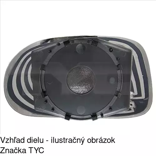 Sklo vonkajšieho zrkadla s držiakom POLCAR 3018546E