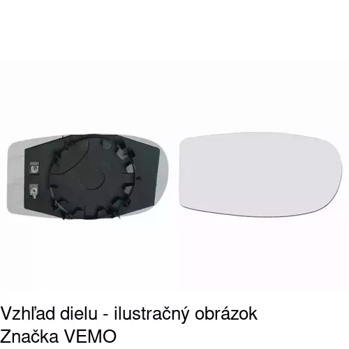 Sklo vonkajšieho zrkadla s držiakom 3022544M /POLCAR/ - obr. 4