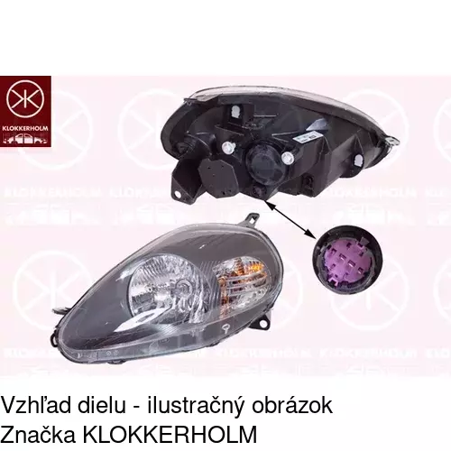 Hlavný reflektor 3024104E /POLCAR/ - obr. 1