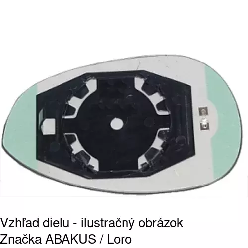 Sklo vonkajšieho zrkadla s držiakom 3024555M /POLCAR/ - obr. 1
