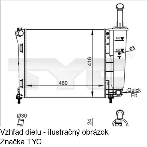 Chladiče vody POLCAR 30A1082X
