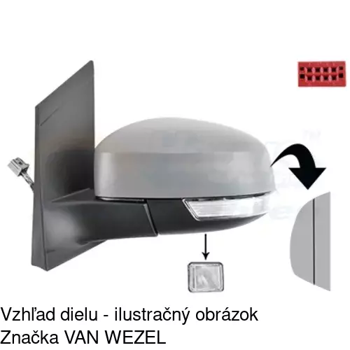 Vonkajšie zrkadlo 3205517S /POLCAR/ - obr. 2