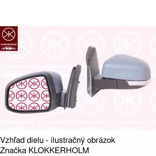 Sklo vonkajšieho zrkadla s držiakom 3205552E /POLCAR/ - obr. 4