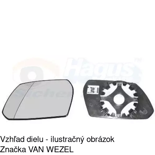 Sklo vonkajšieho zrkadla s držiakom 3218548E /POLCAR/ - obr. 5