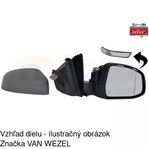 Vonkajšie zrkadlo 32D1524E /POLCAR/ - obr. 3