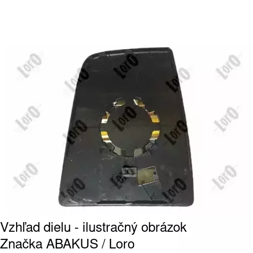 Sklo vonkajšieho zrkadla s držiakom 32N2543M /POLCAR/ - obr. 4