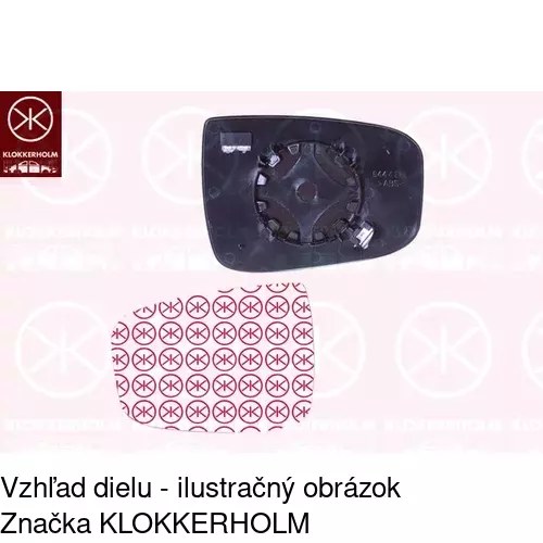 Sklo vonkajšieho zrkadla s držiakom 40L1555M /POLCAR/ - obr. 1