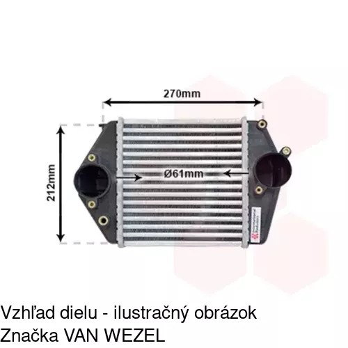 Chladiče vzduchu (Intercoolery) 4519J8-1 /POLCAR/ - obr. 1