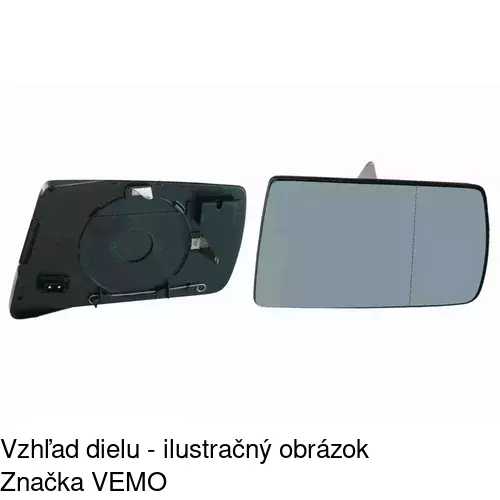Sklo vonkajšieho zrkadla s držiakom 5002544M /POLCAR/ - obr. 1