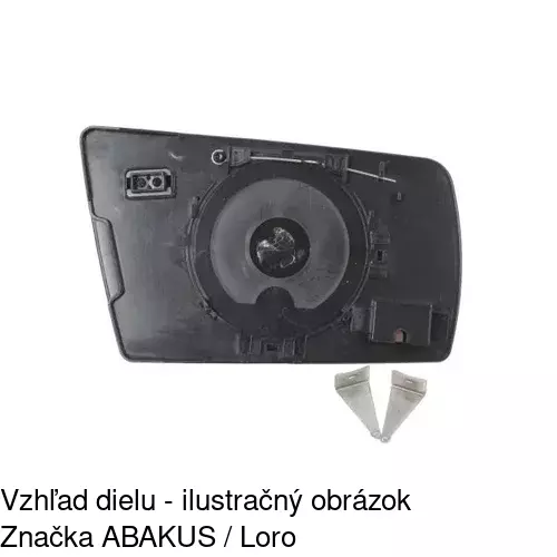 Sklo vonkajšieho zrkadla s držiakom 5002546E /POLCAR/ - obr. 1