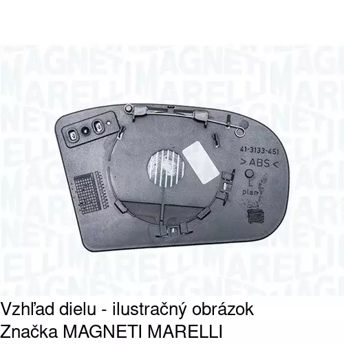 Sklo vonkajšieho zrkadla s držiakom 5003545E /POLCAR/ - obr. 3