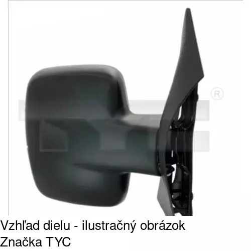 Sklo vonkajšieho zrkadla s držiakom 5012544E /POLCAR/ - obr. 3