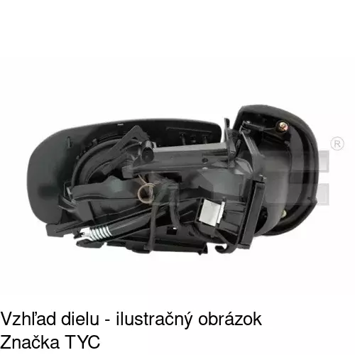 Sklo vonkajšieho zrkadla s držiakom 5015552M /POLCAR/ - obr. 1