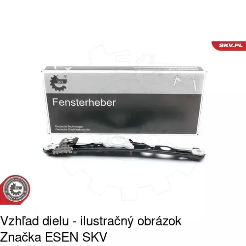 Mechanizmus sťahovania okna elektrický bez motora 5016PSG1 /POLCAR/ - obr. 3
